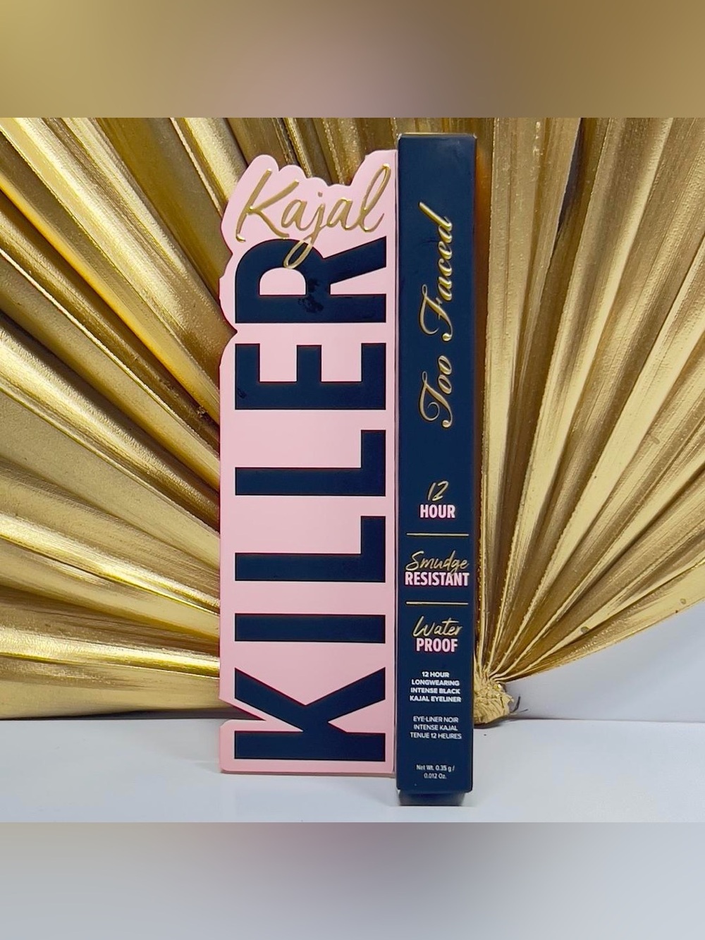 🍒3/$30 NIB Too Faced Killer Kajal 12 Hour Longwearing Intense Black Eyeliner